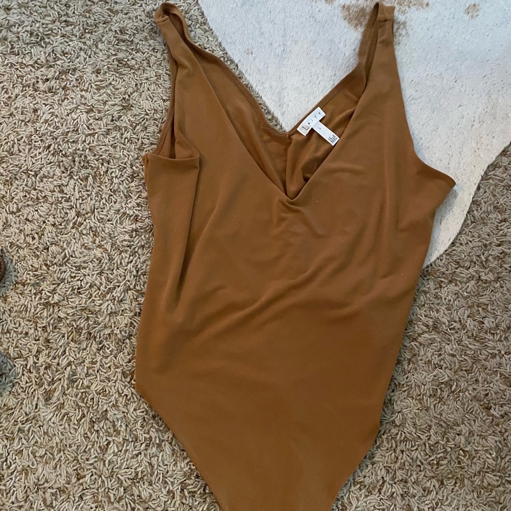 LEITH mustard bodysuit